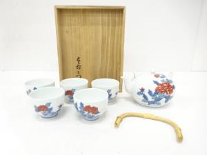 今泉今右衛門造　錦　牡丹絵　茶器揃